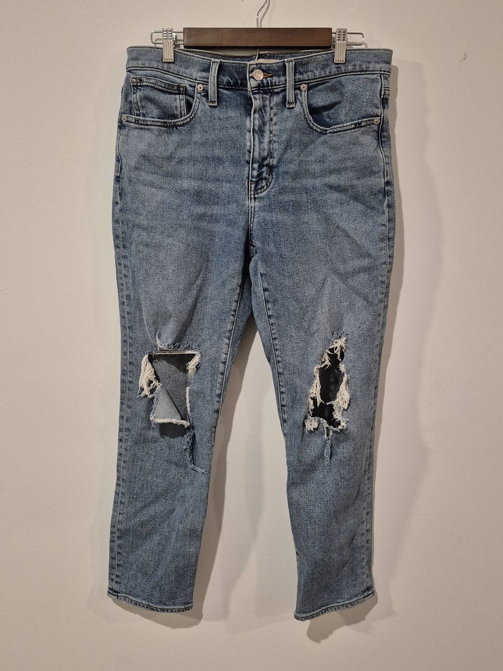 Madewell Roadtripper Slim Boyjeans Distressed Medium Wash 29 Petite